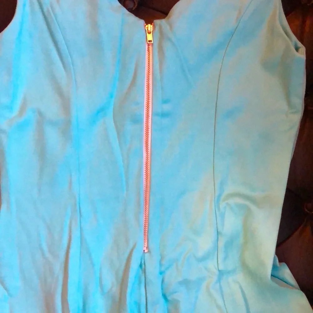 Amanda Uprichard | Teal Blue Skater Dress | S - Picture 4 of 6